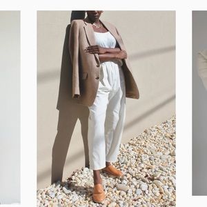 Na Nin Lena French Twill Pant in Eggshell